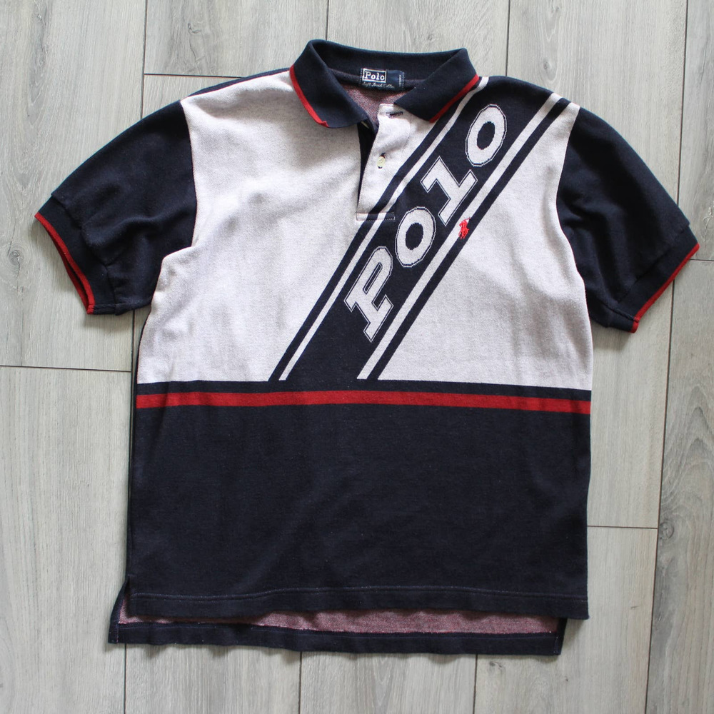 Vintage Polo Ralph Lauren Spellout Logo Polo Shirt